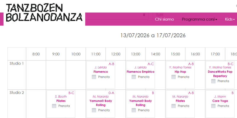 <p>Le iscrizioni sono aperte.&nbsp;I corsi si terranno dal 13 al 25 luglio 2026.&nbsp;Non vediamo l'ora di ballare insieme!</p>