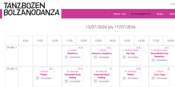 <p>Ab&nbsp;sofort können Sie sich online&nbsp;zu den Workshops anmelden. Die Kurse finden von 13. bis 25. Juli 2026 statt. Wir freuen uns auf Sie!</p>